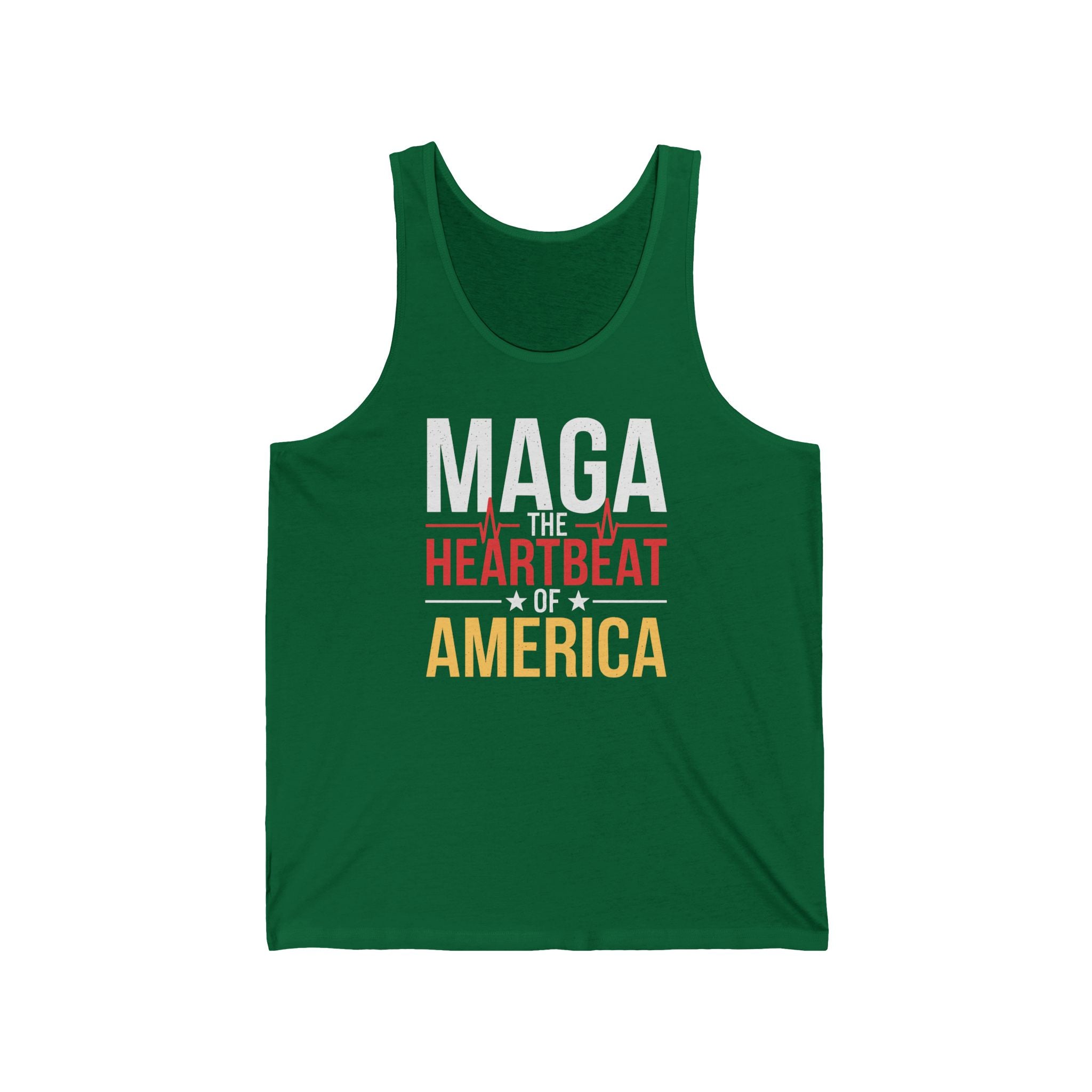 MAGA-THE HEARTBEAT OF AMERICA Unisex Jersey Tank