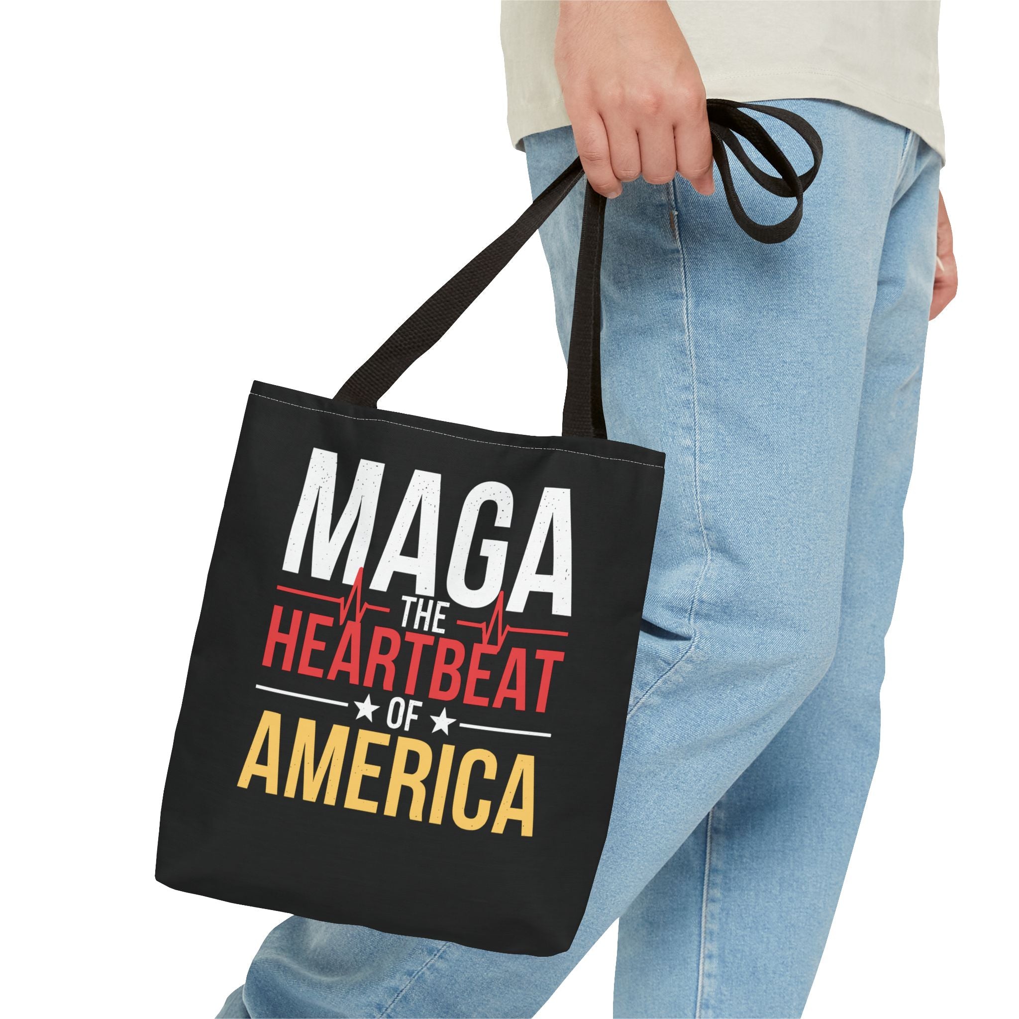 MAGA THE HEARTBEAT OF AMERICA Tote Bag (AOP)