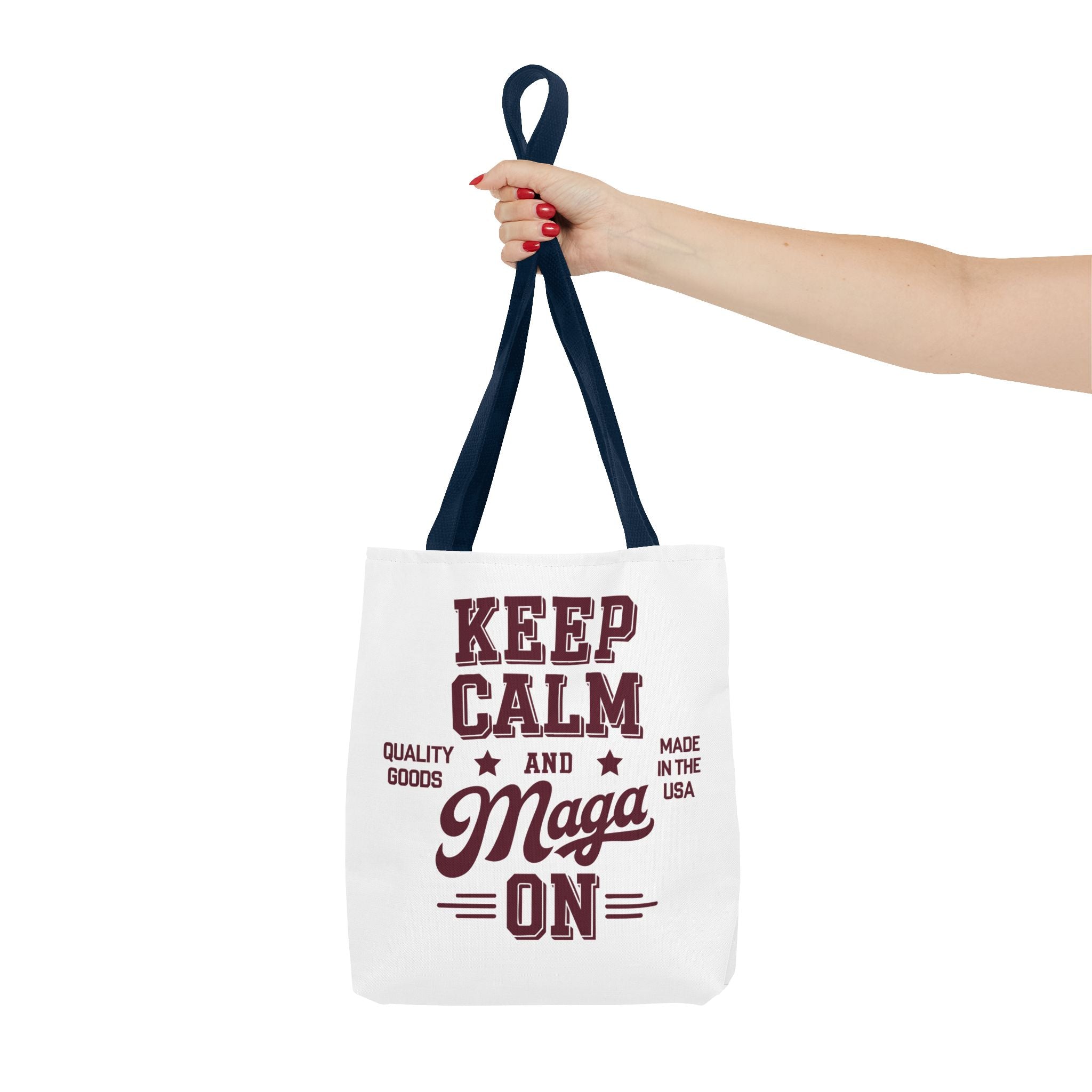 KEEP CALM AND MAGA ON Tote Bag (AOP)