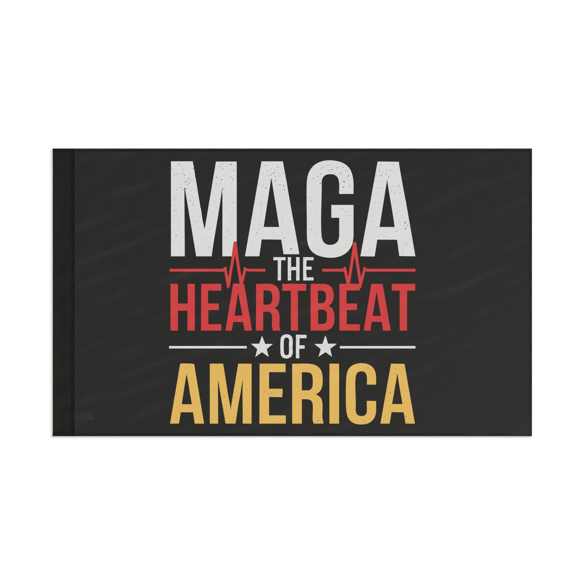 MAGA THE HEARTBEAT OF AMERICAN Flag