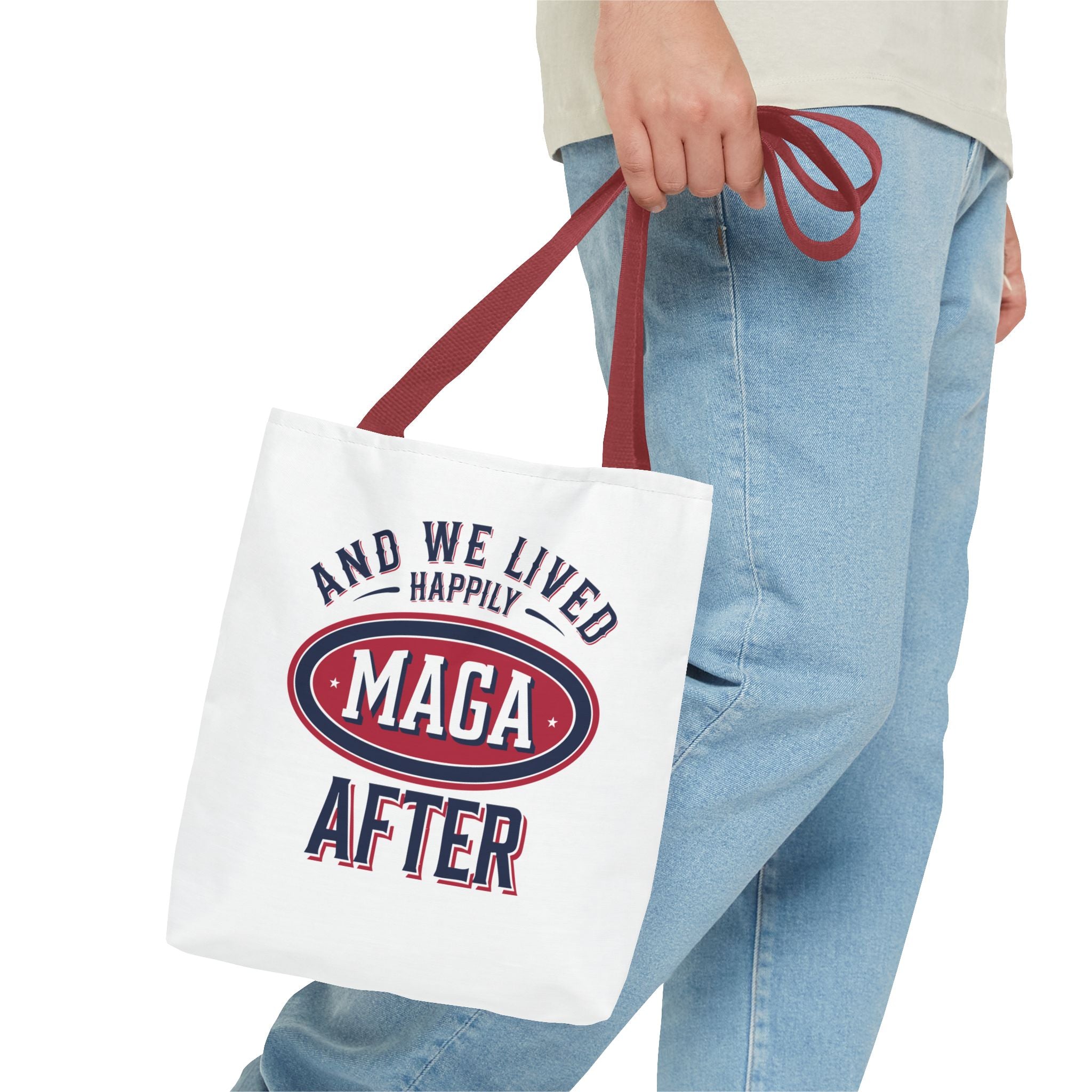 AND WE LIVED HAPPILY MAGA AFTER Tote Bag (AOP)