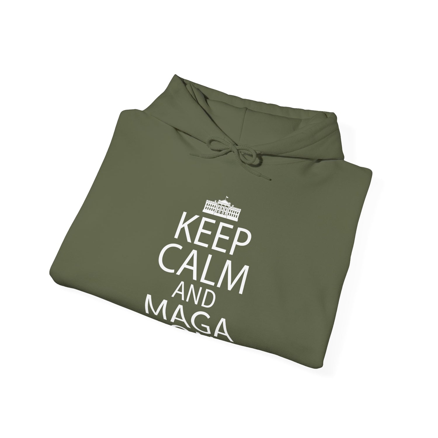 Keep Calm and MAGA On Cozy Heavy Blend Unisex Men Women Hoody