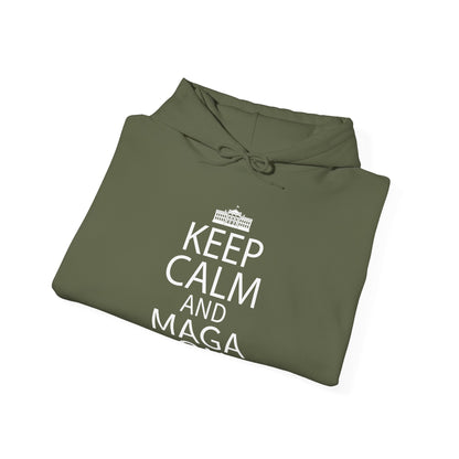 Keep Calm and MAGA On Cozy Heavy Blend Unisex Men Women Hoody