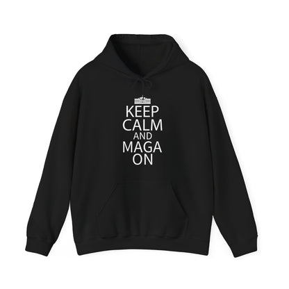 Keep Calm and MAGA On Cozy Heavy Blend Unisex Men Women Hoody