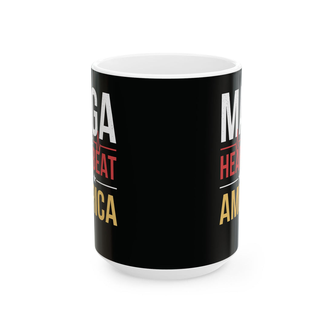MAGA-THE HEARTBEAT OF AMERICA Ceramic Mug, (11oz, 15oz)