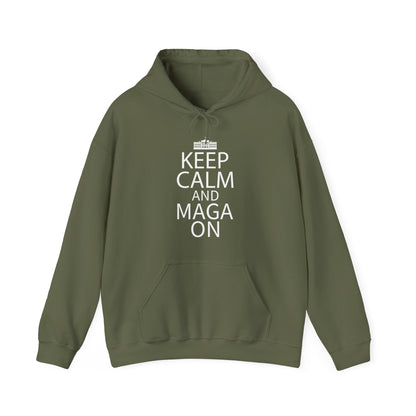 Keep Calm and MAGA On Cozy Heavy Blend Unisex Men Women Hoody