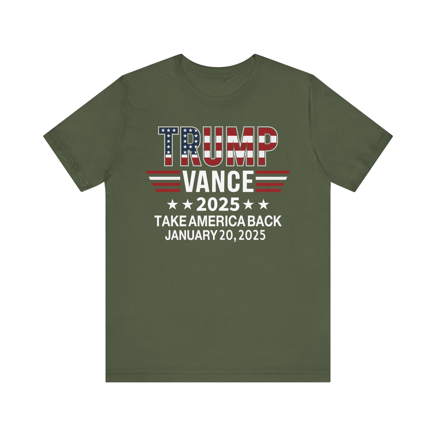 TRUMP VANCE TAKE AMERICA BACK 2025 COMMEMORATIVE INAUGURATION Unisex Jersey Short Sleeve Tee