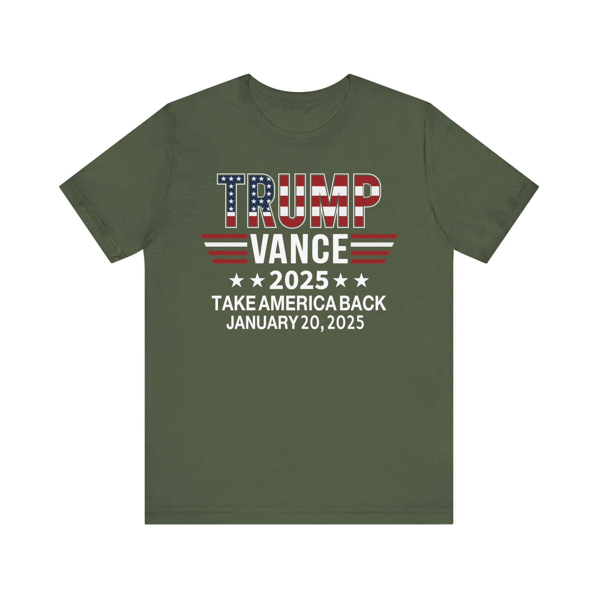 TRUMP VANCE TAKE AMERICA BACK 2025 COMMEMORATIVE INAUGURATION Unisex Jersey Short Sleeve Tee